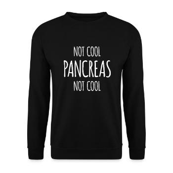 Pas cool Pancréas Pas cool - Chemise pour diabète de type 1 - Sweat-shirt Unisexe - noir - Devant - Alina (178cm) & Michal (187cm)