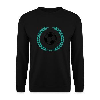 fussball icon lorbeerkranz - Unisex Pullover - Schwarz - Vorne - Alina (178cm) & Michal (187cm)