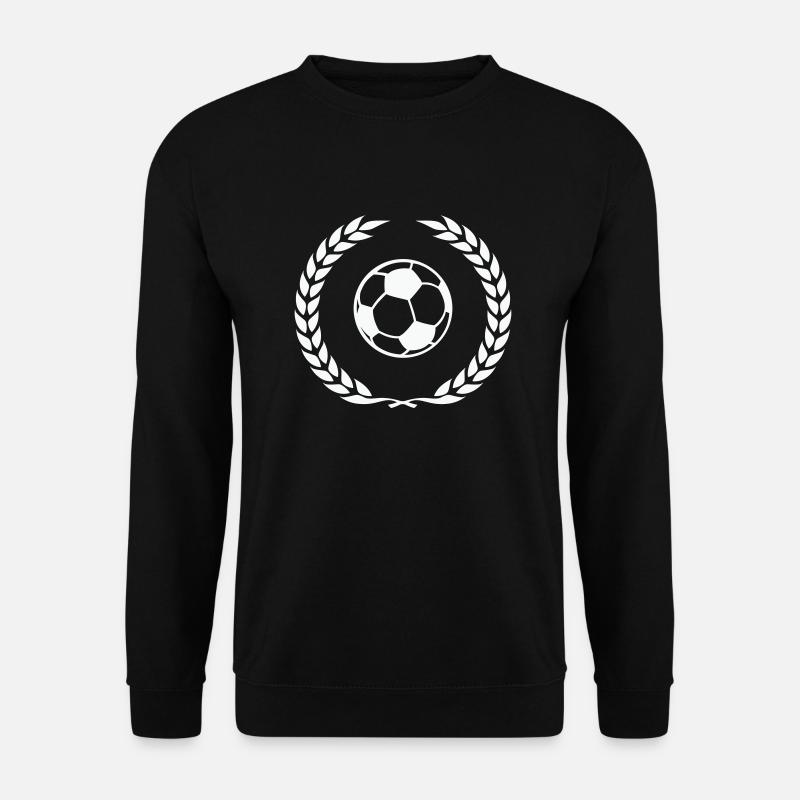 fussball icon lorbeerkranz symbol - Unisex Pullover - Schwarz