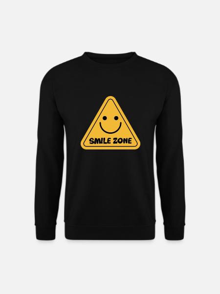 Smile Zone Happy Jaune Esthétique Soleil d’été - Sweat-shirt Unisexe - noir