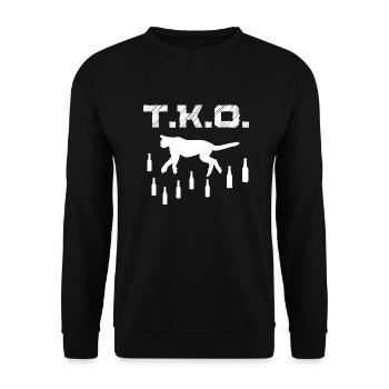 T.K.O. Drunken Predator Blackout Coma Blanc - Sweat-shirt Unisexe - noir - Devant - Alina (178cm) & Michal (187cm)