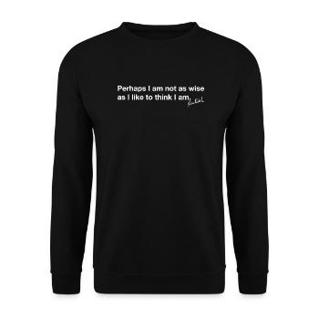 Umberto Eco quote - Unisex Sweatshirt - black - Front - Alina (178cm) & Michal (187cm)
