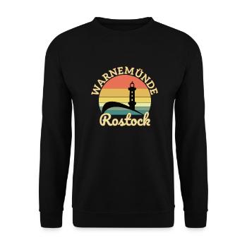 Warnemünde Rostock Sun - Unisex Pullover - Schwarz - Vorne - Alina (178cm) & Michal (187cm)
