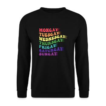 Be You LGBTQ Gay Lesbian Bi Trans Pride Colorful - Unisex Sweatshirt - black - Front - Alina (178cm) & Michal (187cm)