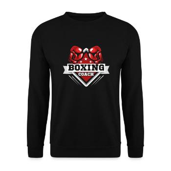 Entraîneur de boxe Entraînement de boxeur - Sweat-shirt Unisexe - noir - Devant - Alina (178cm) & Michal (187cm)