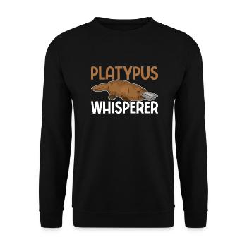 Platypus - Unisex Sweatshirt - black - Front - Alina (178cm) & Michal (187cm)