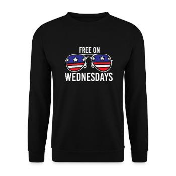 Drapeau américain Vintage Biden gratuit le mercredi - Sweat-shirt Unisexe - noir - Devant - Alina (178cm) & Michal (187cm)