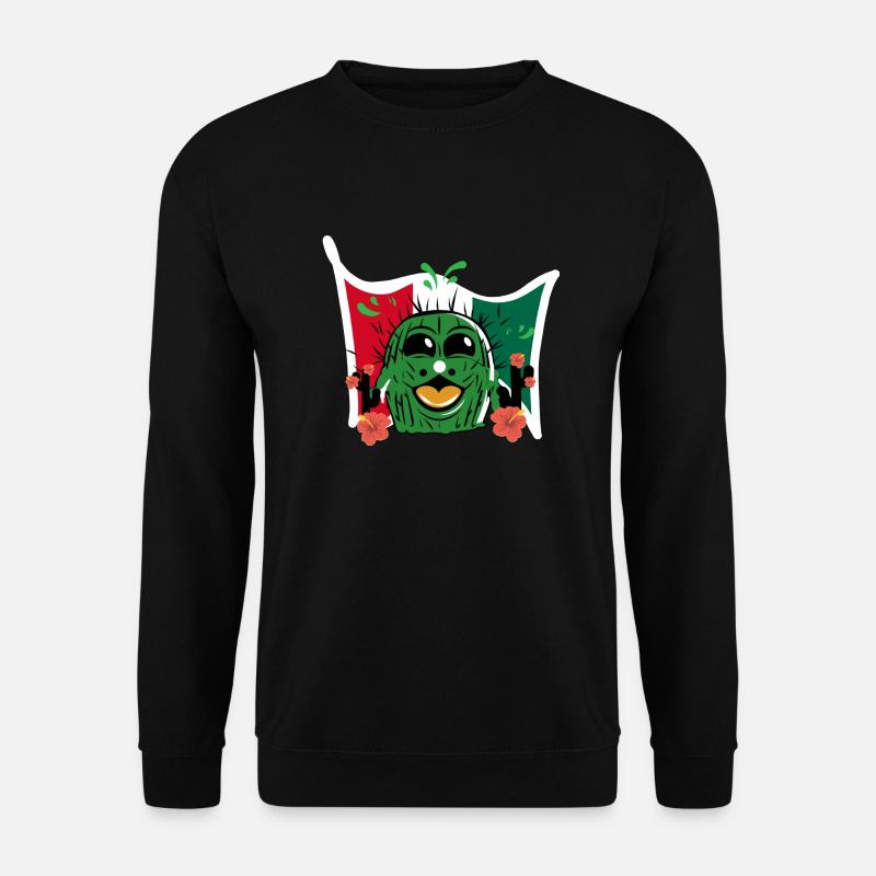 Funny Cactus with Mexico Flag - Unisex Sweatshirt - black