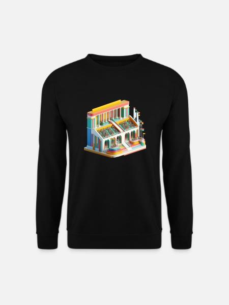 Bunte & Antike Tribüne - Unisex Pullover - Schwarz