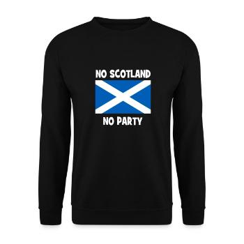 No Scotland No Party - Schottland - Unisex Pullover - Schwarz - Vorne - Alina (178cm) & Michal (187cm)