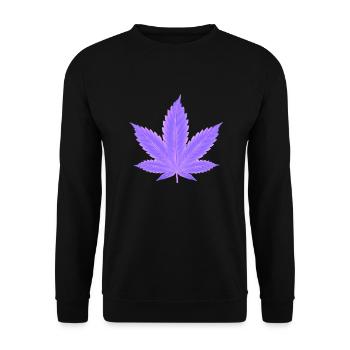 Cannabisblatt - Unisex Pullover - Schwarz - Vorne - Alina (178cm) & Michal (187cm)
