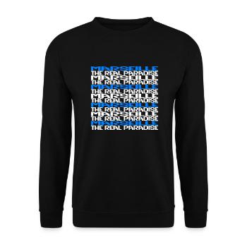 Marseille la vraie surprise - Sweat-shirt Unisexe - noir - Devant - Alina (178cm) & Michal (187cm)