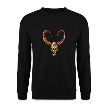 Crâne du diable 4 - Sweat-shirt Unisexe - noir - Devant - Alina (178cm) & Michal (187cm)