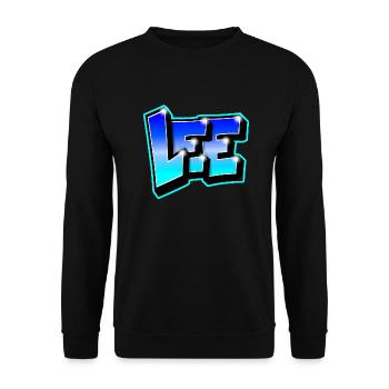 Graffiti name LEE by Max le Tagueur - Unisex Sweatshirt - black - Front - Alina (178cm) & Michal (187cm)