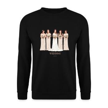 Wedding 2024 Hochzeit - Unisex Sweatshirt - black - Front - Alina (178cm) & Michal (187cm)