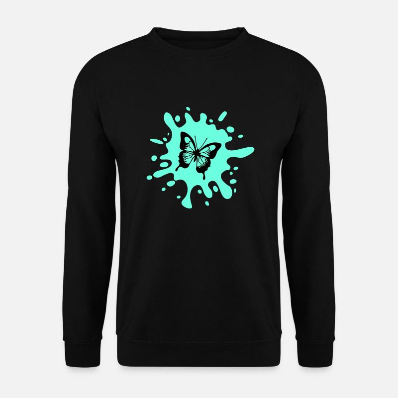 Schmetterling Farbklecks - Unisex Pullover - Schwarz