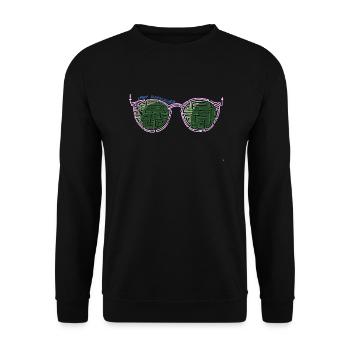 Laby Sunglasses 2 - Unisex Sweatshirt - black - Front - Alina (178cm) & Michal (187cm)