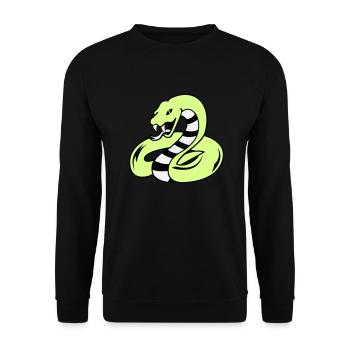 snake 02 - Unisex Pullover - Schwarz - Vorne - Alina (178cm) & Michal (187cm)