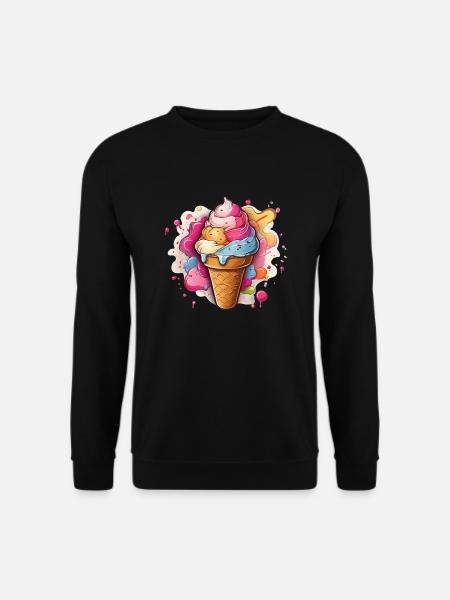 Leckeres buntes Softeis - Unisex Pullover - Schwarz