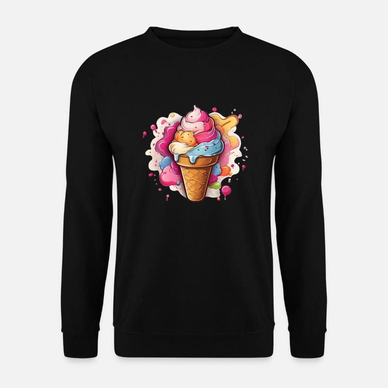 Leckeres buntes Softeis - Unisex Pullover - Schwarz