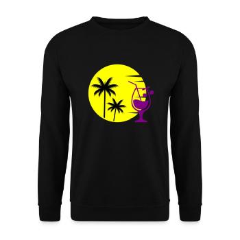 cocktail sunset - Unisex Sweatshirt - black - Front - Alina (178cm) & Michal (187cm)