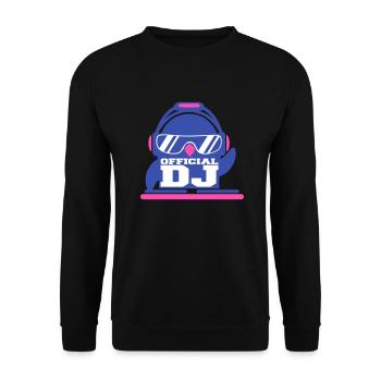 Drôle officiel DJ pingouin mixer Musique de fête - Sweat-shirt Unisexe - noir - Devant - Alina (178cm) & Michal (187cm)