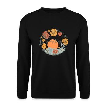 Sunny Flowery Days - Unisex Sweatshirt - black - Front - Alina (178cm) & Michal (187cm)