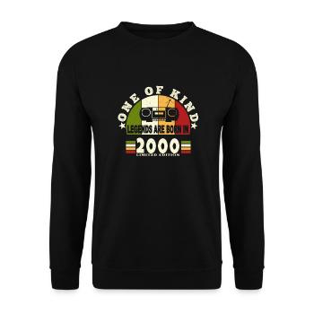 2000 Geburt der Legende 2000 Geburtstage der Jahrgänge 2000 - Unisex Pullover - Schwarz - Vorne - Alina (178cm) & Michal (187cm)