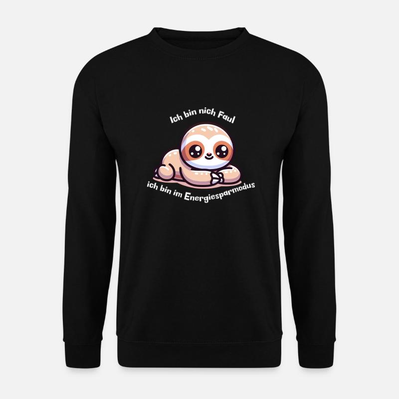Fauli im sparmodus - Unisex Pullover - Schwarz