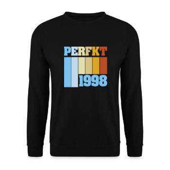 1998 - Unisex Pullover - Schwarz - Vorne - Alina (178cm) & Michal (187cm)