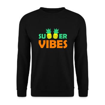 summer vibes 02 - Unisex Pullover - Schwarz - Vorne - Alina (178cm) & Michal (187cm)