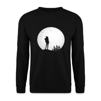 Randonnée MontagneMontagnes Lune - Sweat-shirt Unisexe - noir - Devant - Alina (178cm) & Michal (187cm)