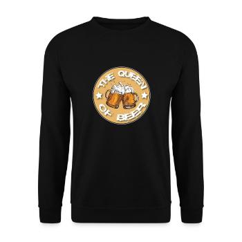 Die Königin des Bieres T-Shirt - Unisex Pullover - Schwarz - Vorne - Alina (178cm) & Michal (187cm)