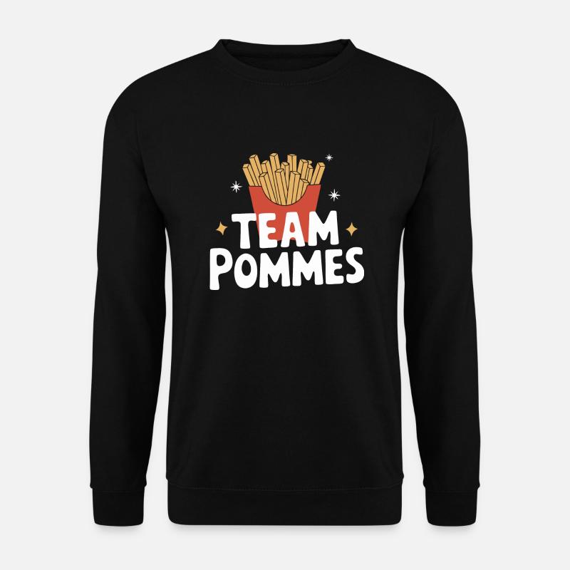 Frites, frites, restauration rapide - Sweat-shirt Unisexe - noir