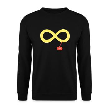 Ich und die Unendlichkeit - Unisex Pullover - Schwarz - Vorne - Alina (178cm) & Michal (187cm)