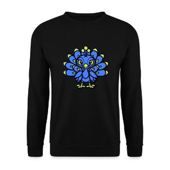 Bande dessinée Paon - Sweat-shirt Unisexe - noir - Devant - Alina (178cm) & Michal (187cm)