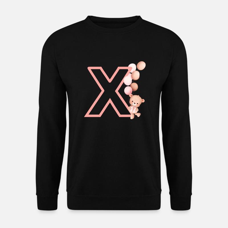 Letter x Pink Bear - Unisex Sweatshirt - black