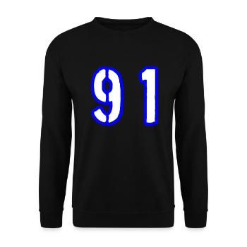 91 Number Symbol - Unisex Sweatshirt - black - Front - Alina (178cm) & Michal (187cm)