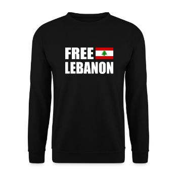 free lebanon - Unisex Sweatshirt - black - Front - Alina (178cm) & Michal (187cm)