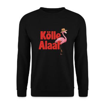 Karneval Köln Kölle Alaaf Flamingo Weiberfastnacht - Unisex Pullover - Schwarz - Vorne - Alina (178cm) & Michal (187cm)