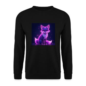 Cottagecore Fox - Unisex Sweatshirt - black - Front - Alina (178cm) & Michal (187cm)