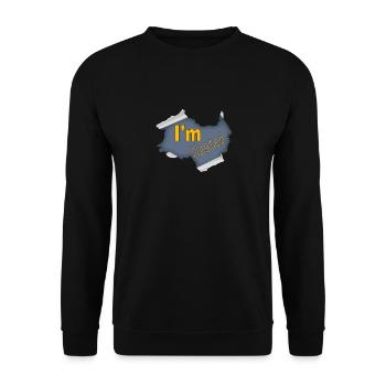 I'm torn - Unisex Sweatshirt - black - Front - Alina (178cm) & Michal (187cm)