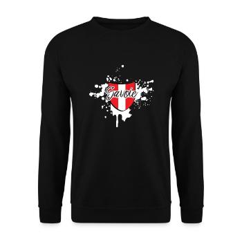 savoie paint - Sweat-shirt Unisexe - noir - Devant - Alina (178cm) & Michal (187cm)