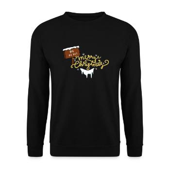 Ho Ho Ho - Unisex Sweatshirt - black - Front - Alina (178cm) & Michal (187cm)