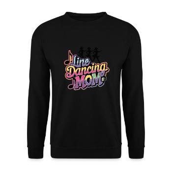 Mama tanzt Line Dance Line Dancing Mom - Unisex Sweatshirt - black - Front - Alina (178cm) & Michal (187cm)