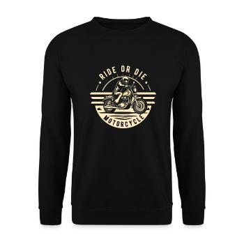 Roll or Die logo - Unisex Sweatshirt - black - Front - Alina (178cm) & Michal (187cm)
