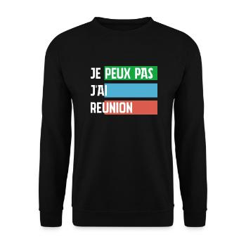 Ich kann keine Besprechung abhalten - Unisex Pullover - Schwarz - Vorne - Alina (178cm) & Michal (187cm)