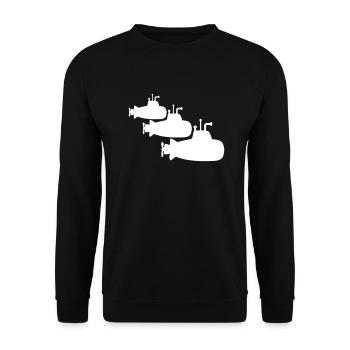 3 U-Boote Flotte Drei Geschwader Gruppe Team Crew - Unisex Pullover - Schwarz - Vorne - Alina (178cm) & Michal (187cm)