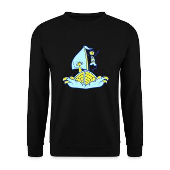 2 enfants Plaisir de la voile Deux frères et sœurs Amis Équipe - Sweat-shirt Unisexe - noir - Devant - Alina (178cm) & Michal (187cm)