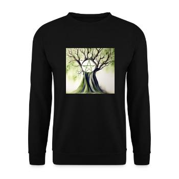 sketch to image 20241129 193209 - Unisex Pullover - Schwarz - Vorne - Alina (178cm) & Michal (187cm)